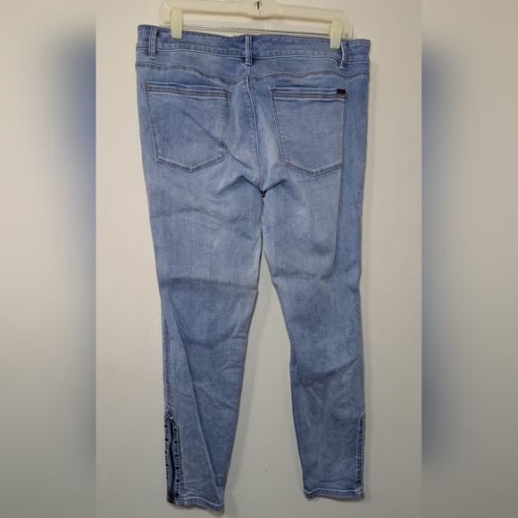 White House Black Market Skinny Jeans Ankle Zip Mid-Rise Stretch Women's Size 12 - Picture 6 of 8